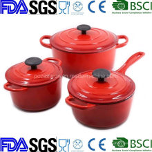 3PCS Cast Iron Cookware Set LFGB Factory